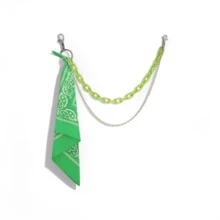 1件嘻哈裤链配饰，荧光树脂裤链，腰果花方巾腰链，适合夏季、秋季、万圣节等场合。 - 彩色 - 查看 10