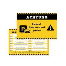 50pcs Funny German Parking Violation Tickets, Paper Material, Car, Truck, Motorcycle Prank Parking Reminder Index Cards - Writable Mischief Parking Tickets With Checkboxes - Multicolor - View 10