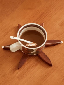 Solid Wood Heat Resistant Placemat / Trivet / Table Mat, Multi-Purpose Pot Pad, Cup Mat & Casserole Mat For Home Use, Premium Texture - View 7