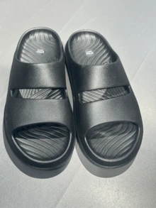 LI-NING Unisex Soft Cloud Slide Sandals | Waterproof Non-Slip Two Strap Slippers For Beach, Pool & Daily Wear AGAV017 - Black - View 4