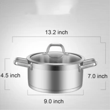 Professional Stainless Steel Cookware Induction Ready Impact-Bonded Technology (4.2Qt Stockpot) - View 3