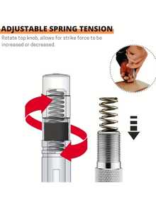 5-Inch Heavy Duty Steel Spring Adjustable Tension Glass Window Breaker Tool With Automatic Center Punch - A - View 4