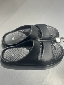 LI-NING Unisex Soft Cloud Slide Sandals | Waterproof Non-Slip Two Strap Slippers For Beach, Pool & Daily Wear AGAV017 - Black - View 5