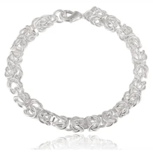 925 Silver Fashionable Woven Bracelet For Daily Wear And Gift Giving - White - View 1
