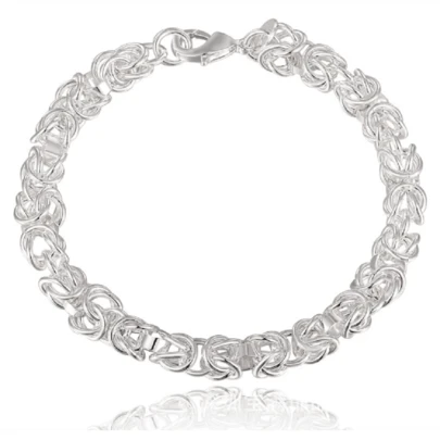925 Silver Fashionable Woven Bracelet For Daily Wear And Gift Giving