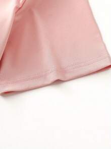 New Men's Letter & Palm Tree Print Short Sleeve T-Shirt, Beach Vacation Style - Pink - View 5