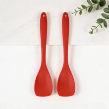 [2/4 Packs]Silicone Spatula Spoon Set, Heat Resistant Rubber Spoonula, Seamless Non-Stick Flexible Scrapers For Baking/Cooking Mixing Tool, Dishwasher Kitchen Utensils, (Red/Pink/Orange/Blue) - Red - View 14