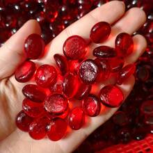 1包扁平玻璃弹珠，装饰性扁平玻璃珠 - 可用于花瓶填充，混合颜色，混合扁平玻璃珠，Masteelf 绿松石色花瓶填充装饰玻璃鹅卵石，节日和生日装饰礼品 - 彩色 - 查看 3