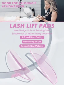 5 Pairs Reusable Silicone Eyelash Curler Pads, Professional Self-Adhesive Eyelash Perming Shields, Fragrance-Free Eyelash Curling Molds, Beauty Makeup Tools - Multicolor - View 5