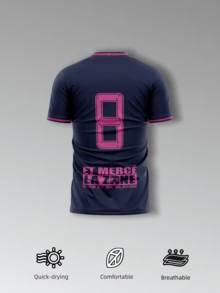 KOVSEE 2026 New JUL Theme Cultural Shirt, Fashionable Quick-Dry Fan Culture Casual Top, Suitable For Sports And Group Activities - Purple - View 2