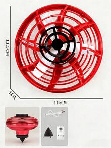 1个感应悬浮智能旋转闪光UFO玩具，2种游戏模式 - 飞行和桌面旋转，炫酷灯光，室内/室外趣味十足，适合3-9岁男孩女孩的益智玩具礼物（塑料外壳） - 彩色 - 查看 14