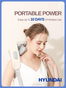 电动振动斜方肌按摩披肩，揉捏颈肩按摩器 - 送给父母、男士和女士的礼物 - 充電式 - 查看 7