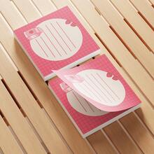 4 包可爱草莓牛奶主题便利贴套装 | 共 200 张 | 美观文具礼品，适合女性、青少年、学生 | 内含 3x3 英寸笔记本和计划本 - K - 查看 4