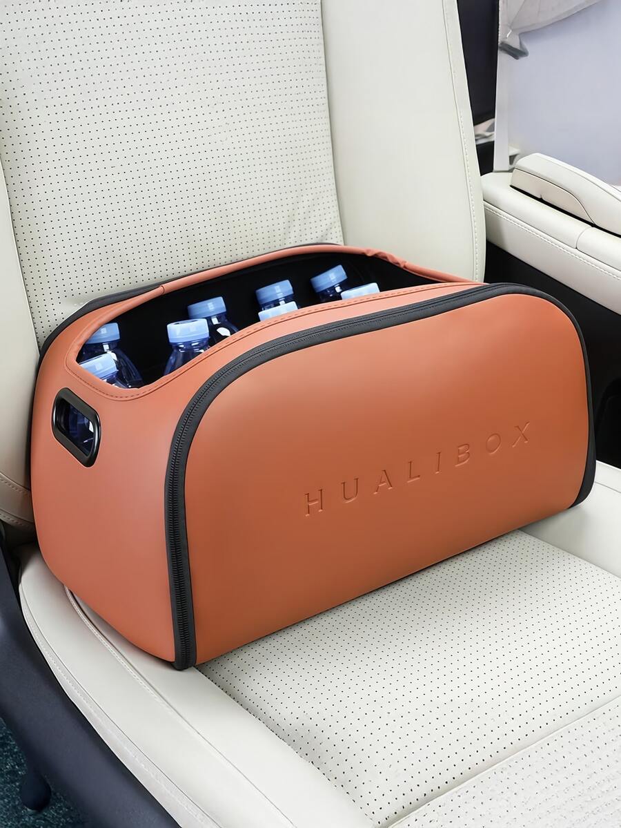 1pc Multi-Functional Car Storage Box, Luxury Large Opening Passenger Seat Organizer, Multi-Purpose Trunk Organizer, Easy To Clean Car Storage Gadget - Suitable For Sedan/SUV/MPV Under Passenger Seat And Trunk, Solving The Problem Of Messy Items, Sliding Goods, And Disorganized Trunk, Practical Car Accessory Gift