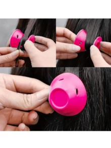 20pcs No Heat Hair Curlers, Soft Silicone Curling Rods, Sleep-Friendly Elastic Curling Rods, Wavy Styling Tools, Hair Curling Accessories - Multicolor - View 2