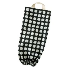 1pc 6*18*37cm Fabric Storage Bag, Kitchen Trash Bag, Wall-Mounted Plastic Bag Holder, Office/Home/Car Use - View 10