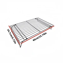 1pc Barbecue Grill Cooling Rack, Cooking Baking Cooling Tray, Grill Rack, Cake Cooling Rack, Roasting Rack, Baking Steaming Rack, Biscuit Cooling Rack, Iron Cooling Toast Rack - Black - View 5