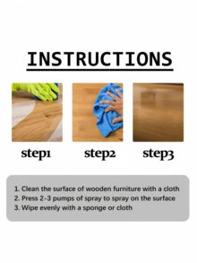 蜂蜡木器抛光喷雾，家具及地板划痕修复及抛光护理喷雾 - 均碼 - 查看 7