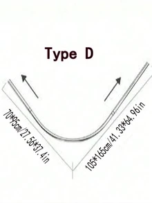 Extendable Curved Shower Curtain Rod Set, Stainless Steel Rust-Proof Adjustable Shower Rail, No Drilling Required For Bathroom Shower Enclosure - D - View 11