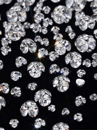 10PCS Luxury K9 Mini Crystal Ball Nail Rhinestones - Clear White Irregular Flatback 3D Nail Gems, Elegant Sparkly Manicure Decorations For Nail Art (3mm-6mm)