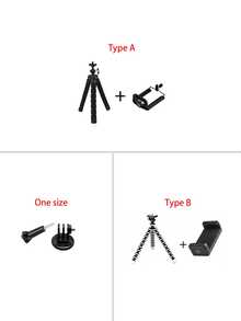 章鱼三脚架，通用手机支架，带手机夹的便携式相机三脚架，通用懒人手机支架，便携式相机三脚架，柔性海绵章鱼三脚架，通用多功能手机支架，手机及手机配件/手机支架/自拍支架，多种款式可选，自拍手机支架 - 組合款 - 查看 2