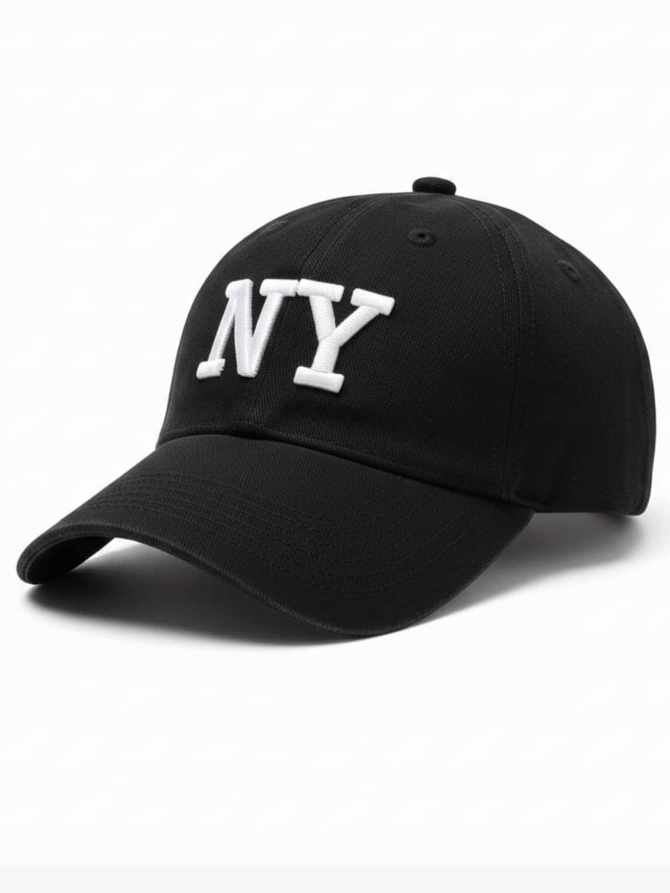 NY Curved Brim Cap For Men And Women, Adjustable, Embroidered, Casual, Unisex Premium Hat - màu đen - Xem 1
