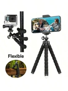 章鱼三脚架，通用手机支架，带手机夹的便携式相机三脚架，通用懒人手机支架，便携式相机三脚架，柔性海绵章鱼三脚架，通用多功能手机支架，手机及手机配件/手机支架/自拍支架，多种款式可选，自拍手机支架 - 組合款 - 查看 6