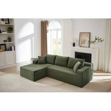 Modular Sofa Combo, L-Shaped Sofa, Three-Seater Sofa, Memory Sponge Modular Sofa Combo, Living Room Sofa, Clouds Sofa, Sofa With Extra-Large Princess Chair - Green - View 4