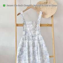 1 chiếc tạp dề họa tiết hoa cổ điển dành cho nữ, dây đeo có thể điều chỉnh, chống thấm nước và dầu mỡ. - tạp dề in hoa nhỏ - Xem 3