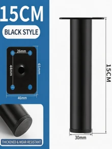 4个加厚家具腿增高器，适用于沙发腿、咖啡桌腿、橱柜腿、浴室柜腿、床腿、梳妆台腿，金属材质 - 彩色 - 查看 6