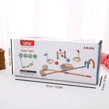 Kids Wooden Golf Toy Set, Outdoor Lawn/Indoor Sports Educational Toy Kit For Preschool - Multicolor - View 7