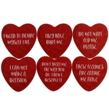 79pcs Heart Shaped Cards, Love Message Cards, Romantic Couple Game, Couple Fortune Telling Cards - Red - View 4