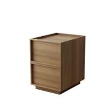 Medieval-Modern Oak Bedside Table, 38 X 48 X 50 Cm, Bedroom Nightstand, Drawer Design Without Handles, 1 Piece. - Maple - View 9