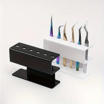 6-Hole Eyelash Extension Tweezer Display Stand, Tweezer Holder, Eyelash Extension Accessory Storage Box
