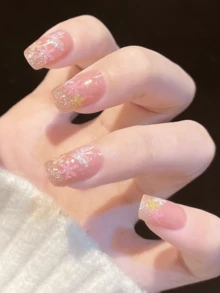 Emi 固化凝胶美甲贴，透明底胶，20 片装，需配合 UV 灯使用，沙龙品质，持久耐用，ES20 跨境批发代发货 红皮书同款美甲贴纸，指尖美甲贴纸 - 淺粉色 - 查看 5