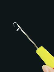 1个/5个装大号塑料手柄锁钩，假发钩，适用于制作脏辫 - 舌頭鉤針7mm - 查看 3