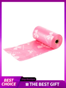 1 Roll 15pcs Thickened Pet Waste Bags, Unique Pattern, Suitable For Walking Dogs, Multi-Purpose Cleaning Bags - View 7