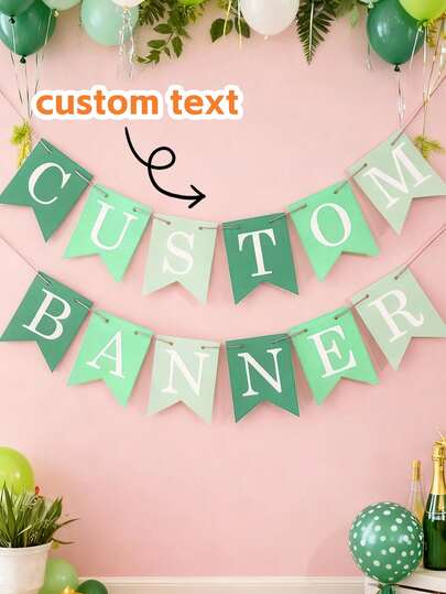 Customized Banner, Personalized Banner, Design Your Own Banner, Can Add Name, Text Or Photo, Suitable For Party, Birthday, Wedding, Graduation, Anniversary, Engagement, Baby Shower And Other Occasions