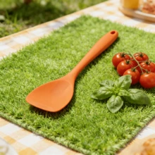 Silicone Spatula Spoon, Heat Resistant Rubber Spoonula, Seamless Non-Stick Flexible Scrapers For Baking Mixing Tool, Dishwasher (Red/Pink/Orange/Blue)[2/4 Packs] - Orange - View 4