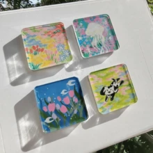 1个/2个/3个/5个/10个装 DIY创意亚克力冰箱贴材料包，透明无异味 - 多色 - 查看 4