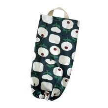 1pc 6*18*37cm Fabric Storage Bag, Kitchen Trash Bag, Wall-Mounted Plastic Bag Holder, Office/Home/Car Use - View 13