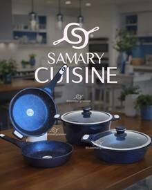 Batería de Cocina Cerámica Acabado Diamante Antiadherente Premium | Juego de Ollas y Sartenes con Tapas de Cristal Templado | Recubrimiento Tipo Granito Azul | Fondo Difusor de Calor | Apta para Gas, Eléctrica e Inducción | Cocina Saludable y Fácil Limpieza - Ver 9