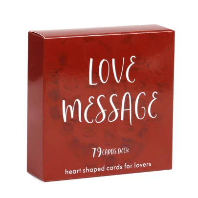 Love Message Cards - 79 Heart-Shaped Cards, Card Game, Romantic Couple Game, Couple Oracle Cards