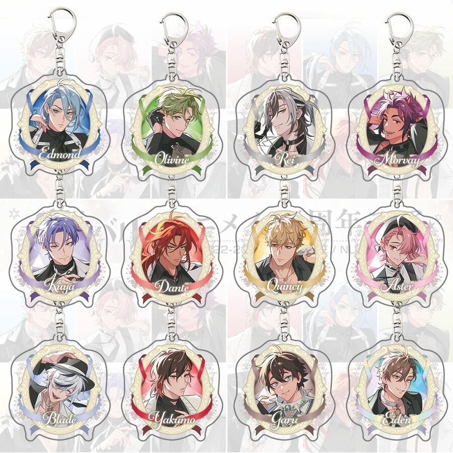 NU：嘉年华4周年限定亚克力钥匙扣 – 艾登、久夜、八云、奥利维娜 游戏动漫钥匙扣 包包挂件 收藏品 - 彩色 - 查看 1