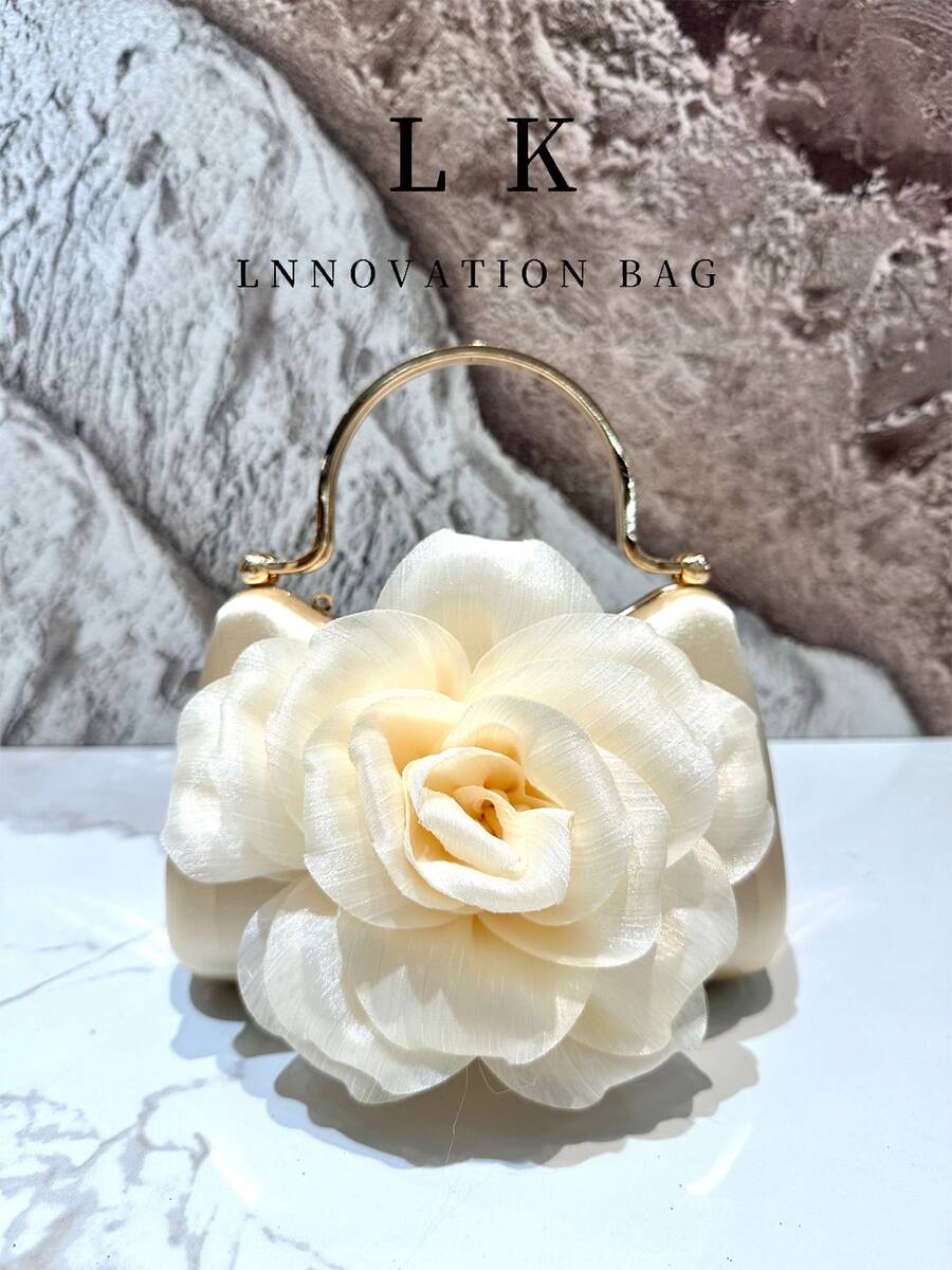 1pc Floral Party Clutch Bag, Fashion Design Crossbody Bag, Women's Evening Wedding Clutch Purse - Multicolor - View 1