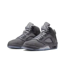 Nike Giày bóng rổ cổ cao Jordan Air Jordan 5 Retro "Wolf Grey" cổ điển, thoải mái, dành cho nam, màu xám. - Xám - Xem 3