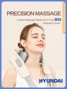 电动振动斜方肌按摩披肩，揉捏颈肩按摩器 - 送给父母、男士和女士的礼物 - 充電式 - 查看 6