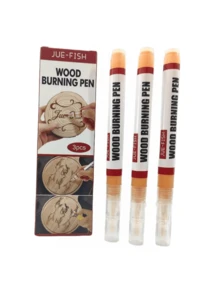 Woodworking Branding Pen, Wooden Material Marking Pen, Handmade DIY Design Pyrography Pen - Camping Outdoor Wood Fabric Burning Enhanced DIY Pyrography Wood Carving Pen - Multicolor - View 16