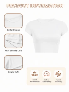 Women Saint Patricks Day Yes Paddy Phrase Print Funny Crop Top Polyester Fabric Breathable Stretch Party Outfit - 白色 - 查看 5