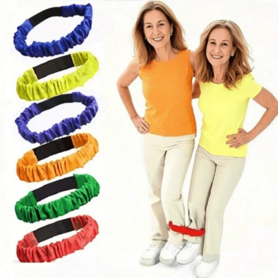 1/3/6 piezas Lazos elásticos ajustables para piernas, adecuados para la carrera de tres patas - Bandas para juegos de fiesta, aptos para desafíos de equipo, diversión familiar y actividades al aire libre, colores surtidos (colores variados), suministros festivos (Navidad, cumpleaños, juegos grupales)